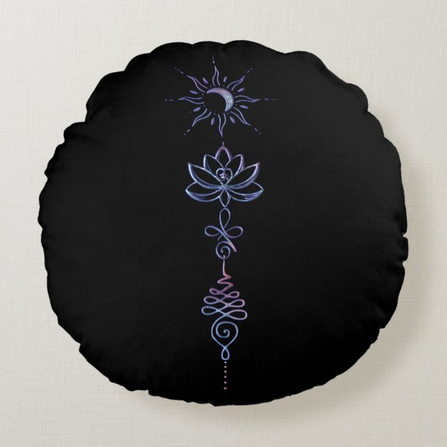 Unalome Group 1  Round Pillow (Front)