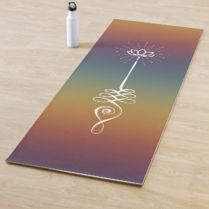Unalome Plain - Rainbow Sunset + Snow Yoga Mat