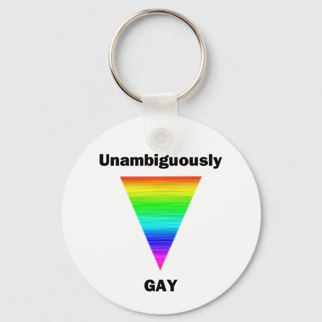 Unambiguously Gay Keychain (Front)