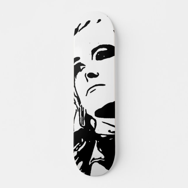 Unamused Girl Skateboard (Front)