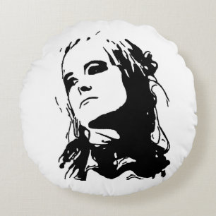 Unamused Round Pillow