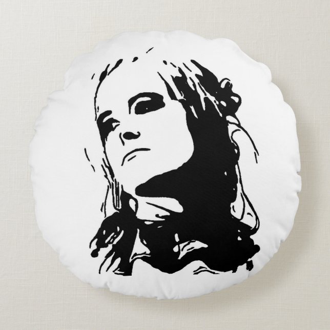 Unamused Round Pillow (Front)