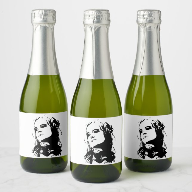 Unamused Sparkling Wine Label (Bottles)