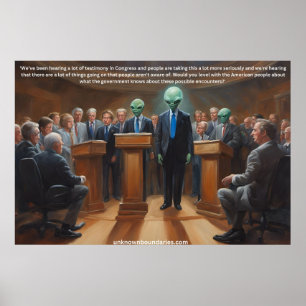 Unanswered  Presidential Debate Question, UFOs, Poster