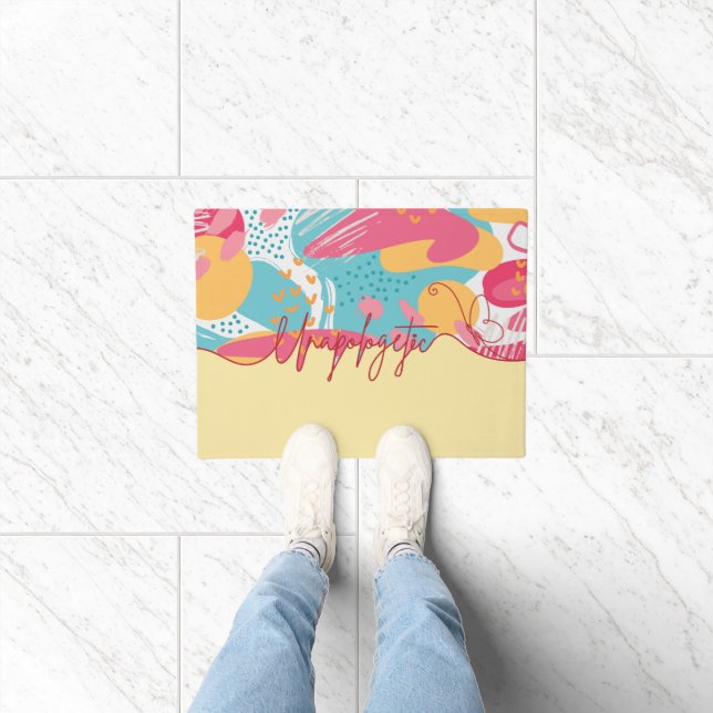 Unapologetic Bold Feminine Statement Doormat (Indoor)