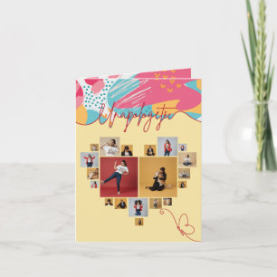 Unapologetic Personalized Feminine Photo Collage  Holiday Card