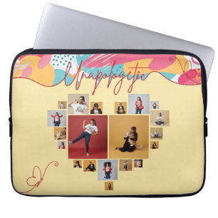 Unapologetic Personalized Feminine Photo Collage  Laptop Sleeve