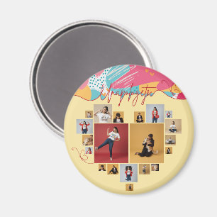 Unapologetic Personalized Feminine Photo Collage Magnet