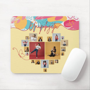 Unapologetic Personalized Feminine Photo Collage Mouse Pad