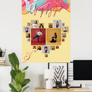 Unapologetic Personalized Feminine Photo Collage  Poster