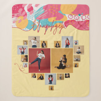 Unapologetic Personalized Feminine Photo Collage Sherpa Blanket
