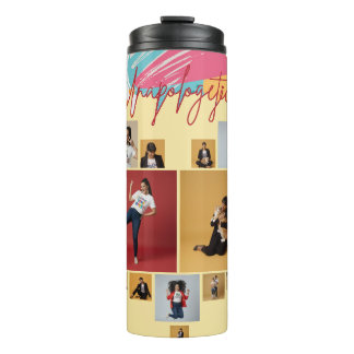 Unapologetic Personalized Feminine Photo Collage Thermal Tumbler