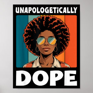 Unapologetically Afro Woman Retro Colors Poster