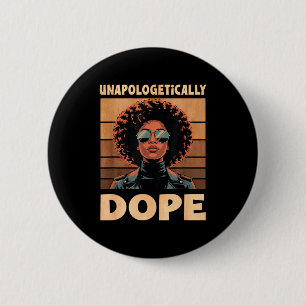 Unapologetically Afro Woman Vintage 70s  2 Inch Round Button