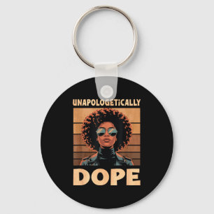 Unapologetically Afro Woman Vintage 70s Keychain