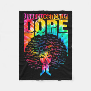 Unapologetically Black Pride Melanin African Tie D Fleece Blanket