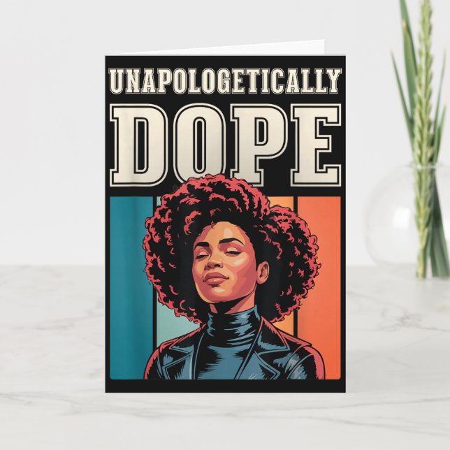 Unapologetically Black Queen Retro  Card (Front)