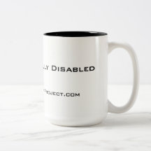 'Unapologetically Disabled' 15 oz mug, white