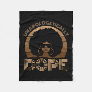 Unapologetically Drug Melanin Afro Queen Black His Fleece Blanket