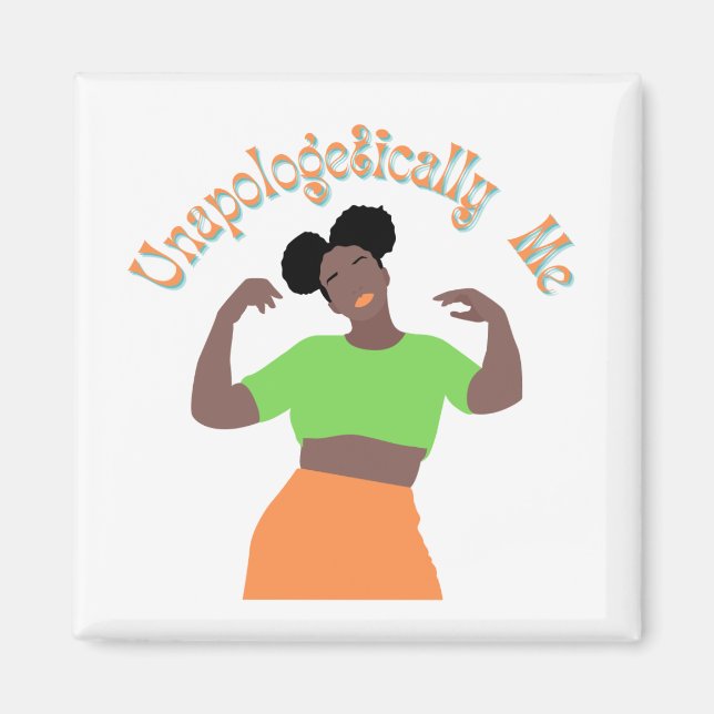 Unapologetically Me Classic Round Sticker Coffee M Magnet (Front)
