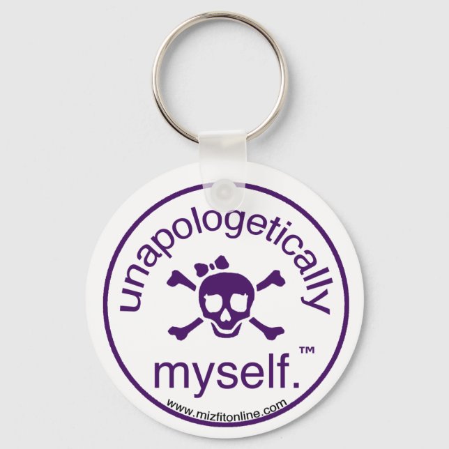 Unapologetically Myself keychain. Keychain (Front)