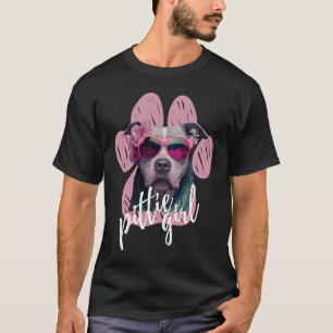 Unapologetically Pit Bull Designs Pittie Girl Pink T-Shirt