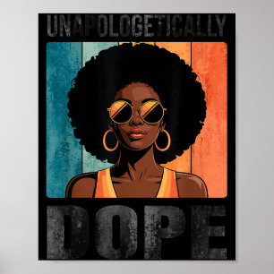 Unapologetically Retro Afro Black Woman Poster