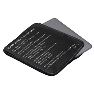 Unapologetically You Be yourself poem poster wall Laptop Sleeve