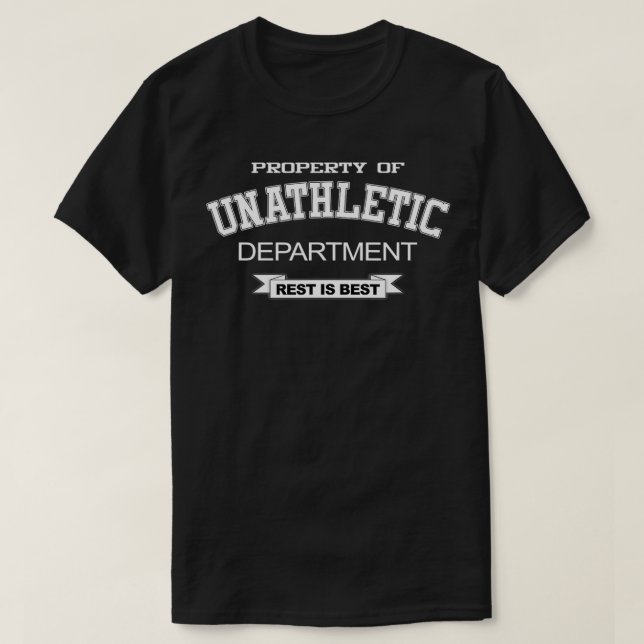 Unathletic Department Funny Sarcastic Sports T-Shirt (Design Front)
