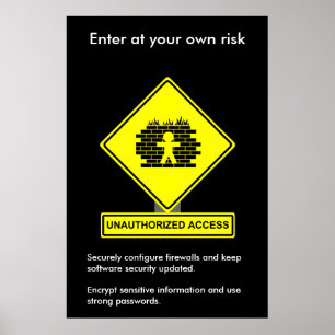 Unauthorized Access Security Awareness Poster
