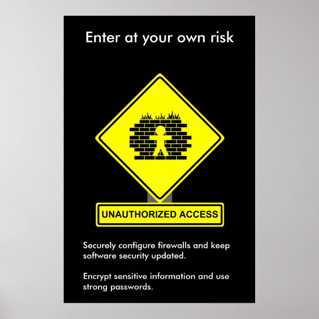 Unauthorized Access Security Awareness Poster (Front)