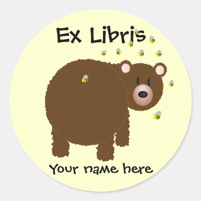 UnBearable Bookplate Classic Round Sticker (Front)