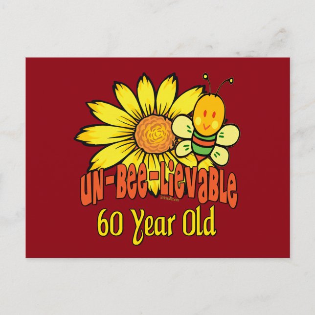 Unbelievable 60th Birthday Gift Postcard (Front)