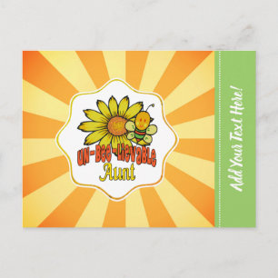 Unbelievable Aunt Sunflowers and Bees Postcard