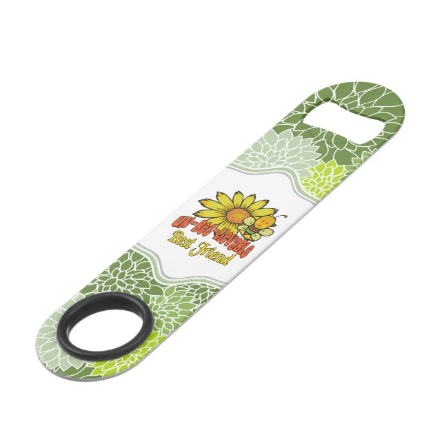 Unbelievable Best Friend Sunflowers and Bees Bar Key (Front Angled)