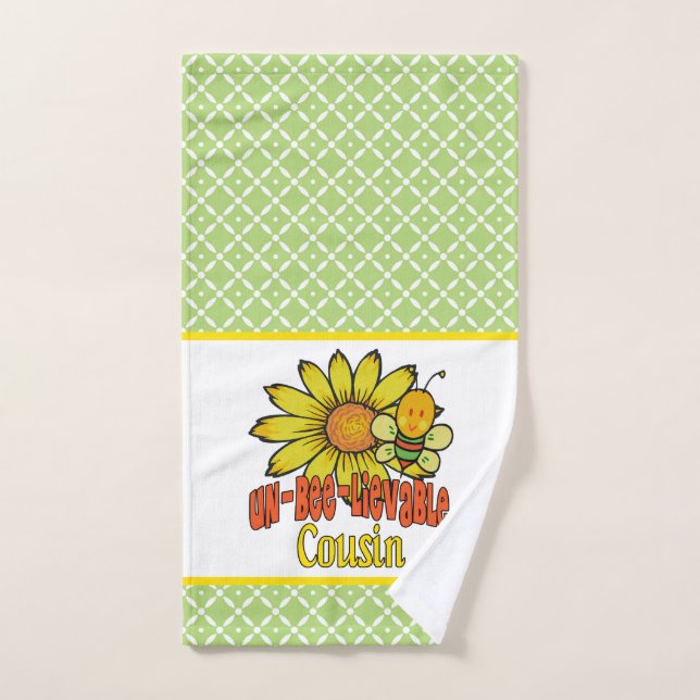 Unbelievable Cousin Sunflowers and Bees Bath Towel Set (Hand Towel)