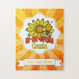 Unbelievable Cousin Sunflowers and Bees Jigsaw Puzzle