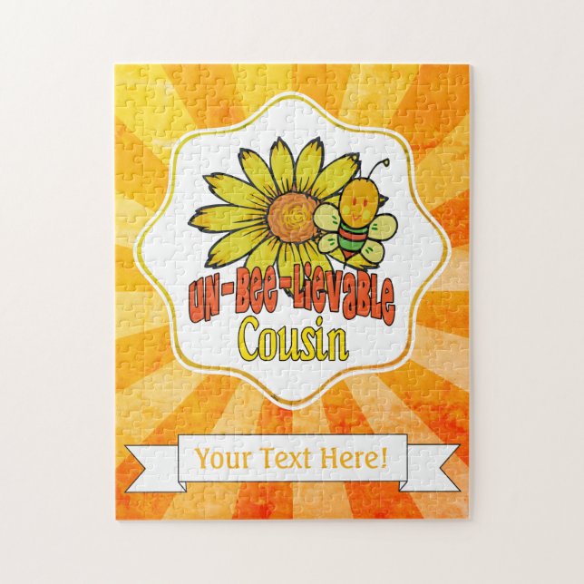 Unbelievable Cousin Sunflowers and Bees Jigsaw Puzzle (Vertical)