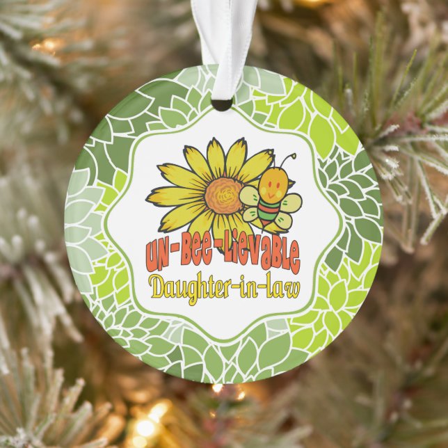 Unbelievable Daughter-in-law Sunflowers and Bees Ornament (Tree)