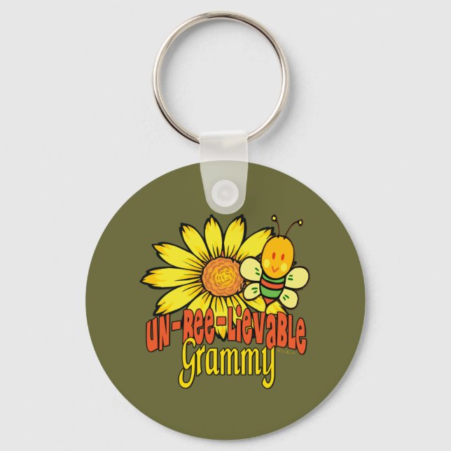 Unbelievable Grammy Sunflowers Keychain (Front)