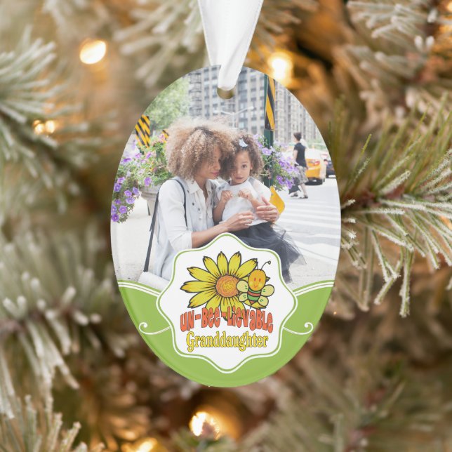 Unbelievable Granddaughter Sunflowers and Bees Ornament (Tree)