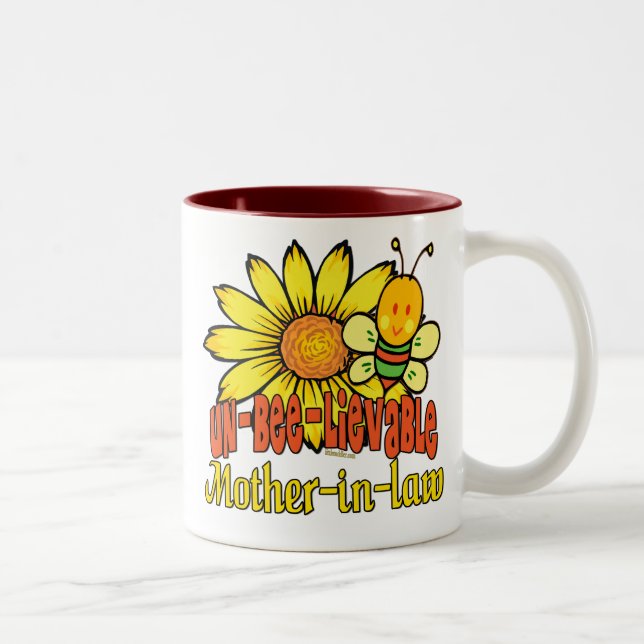 Unbelievable Mother-in-law Sunflowers Two-Tone Coffee Mug (Right)