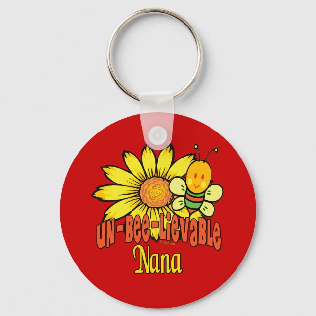 Unbelievable Nana Sunflowers Keychain (Front)