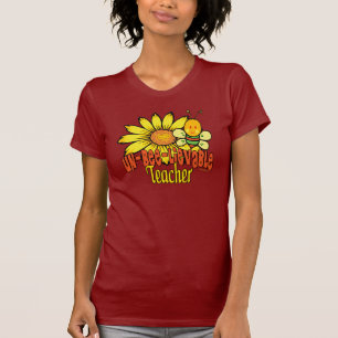 Unbelievable Teacher with Sunflowers and Bees T-Shirt