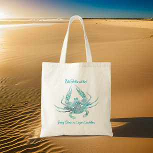 UnBelizable Go Slow in Caye Caulker Belize Crab Tote Bag