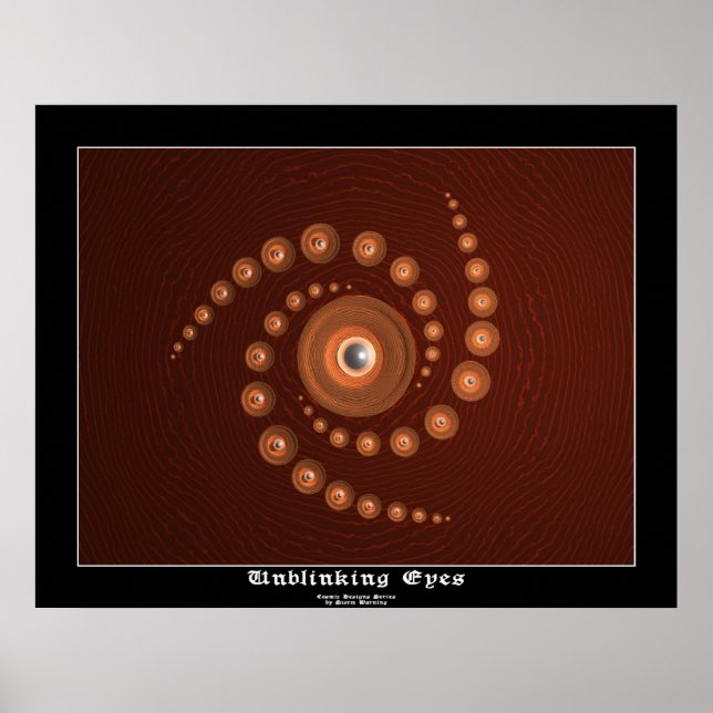 Unblinking Eyes (border) Poster (Front)