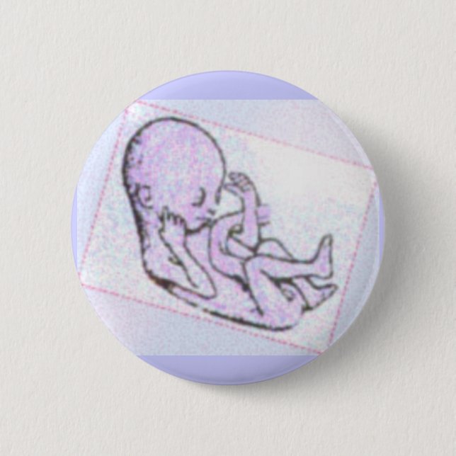 unborn babe 2 inch round button (Front)