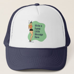 Unbothered Attitude: A Retro Chic Pinup Trucker Hat