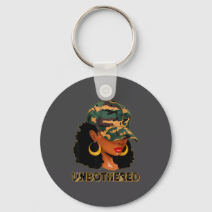 Unbothered Black Woman Melanin African Black Histo Keychain