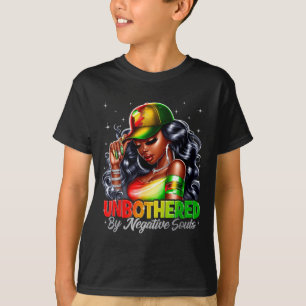 Unbothered By Negative Souls Black Woman Black His T-Shirt